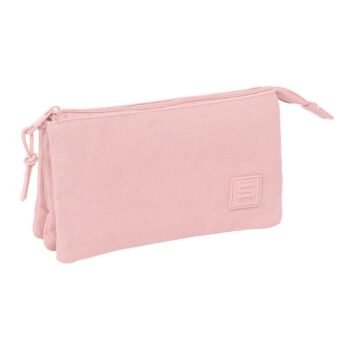 Estuche Portatodo Triple Rosa