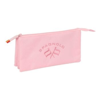 Spagnolo Estuche Portatodo Triple Rosa