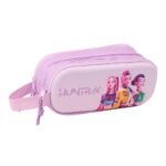 K-Pop Demon Hunters Estuche Portatodo K - Pop Relieve Frontal 3D Doble Morado