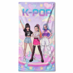 Toalla Microfibra K-POP Pastel Multicolor 70x140 cm - Playa, Piscina, Baño y Deporte