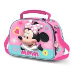Disney Minnie Mouse Portameriendas Relieve Frontal 3D Infantil Rosa