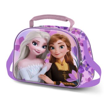 Disney Frozen Portameriendas Relieve Frontal 3D Infantil Morado