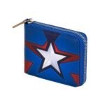 Marvel Capitán América Star Wallet Man Zip, Azul
