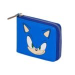 Sonic The Hedgehog Face Wallet Man Zip, Azul