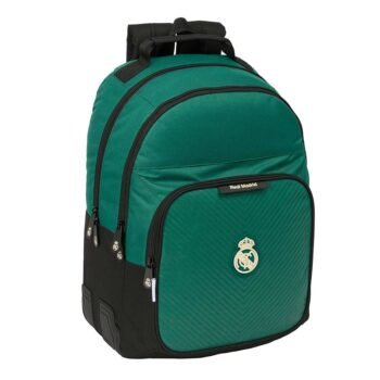 Real Madrid Mochila Doble Adaptable a Azul