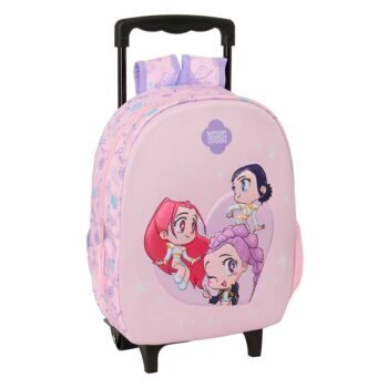 K-Pop Demon Hunters Mochila con Carro K - Pop Relieve Frontal 3D Morado