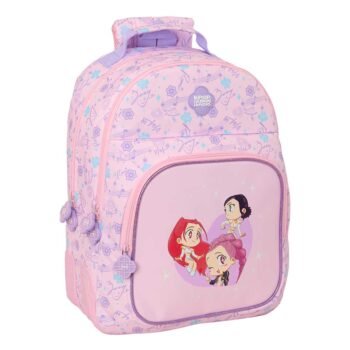 K-Pop Demon Hunters Mochila K - Pop Doble Adaptable a Morado