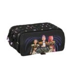K-Pop Demon Hunters Estuche Portatodo K - Pop Triple Adaptable a Negro