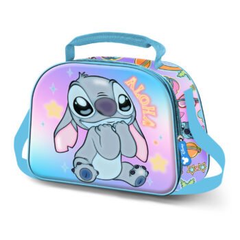 Disney Lilo & Stitch Portameriendas & Relieve Frontal 3D Infantil Azul