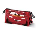 Disney Cars Estuche Portatodo Triple Rojo