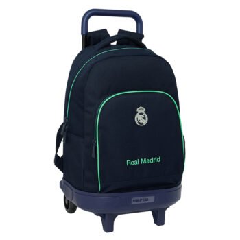 Real Madrid Mochila con Carro Doble Azul Marino
