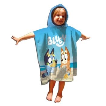 Poncho de Playa Bluey con Capucha 55 x 110 cm